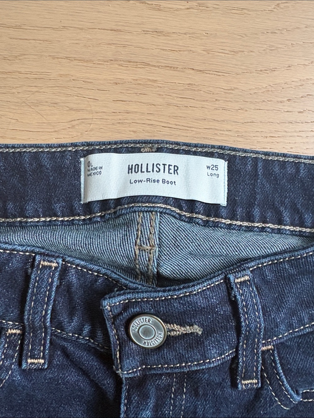 Hollister Dark Indigo Wide-Leg Jeans - Picture 4 of 6